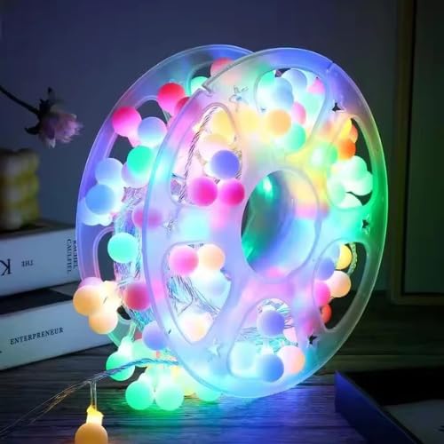 160 LED Ball String Fairy Lights, 40 Meter Goti Decorative Lighting for Diwali, Christmas, Wedding, Parties, Indoor & Outdoor Décor, Plug-in Multicolor Decoration Lights (Pack of 1)
