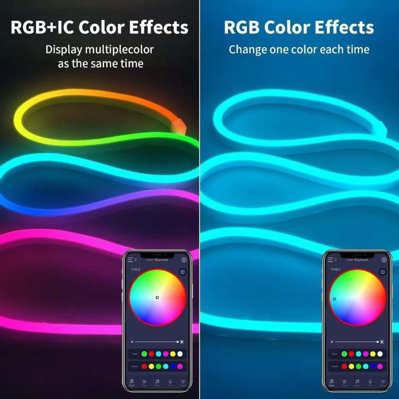 Multi Color Neon Lights with Remote | Flexible LED Neon Strip for Home, Bedroom, Party, Festival, Wedding & Decorative Lighting (Pack of 1)