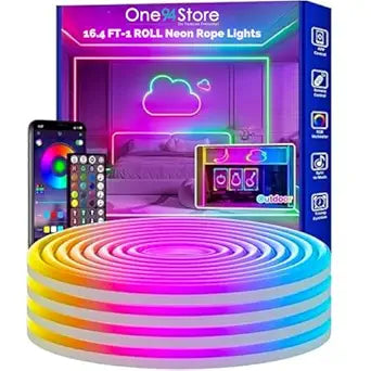 Multi Color Neon Lights with Remote | Flexible LED Neon Strip for Home, Bedroom, Party, Festival, Wedding & Decorative Lighting (Pack of 1)