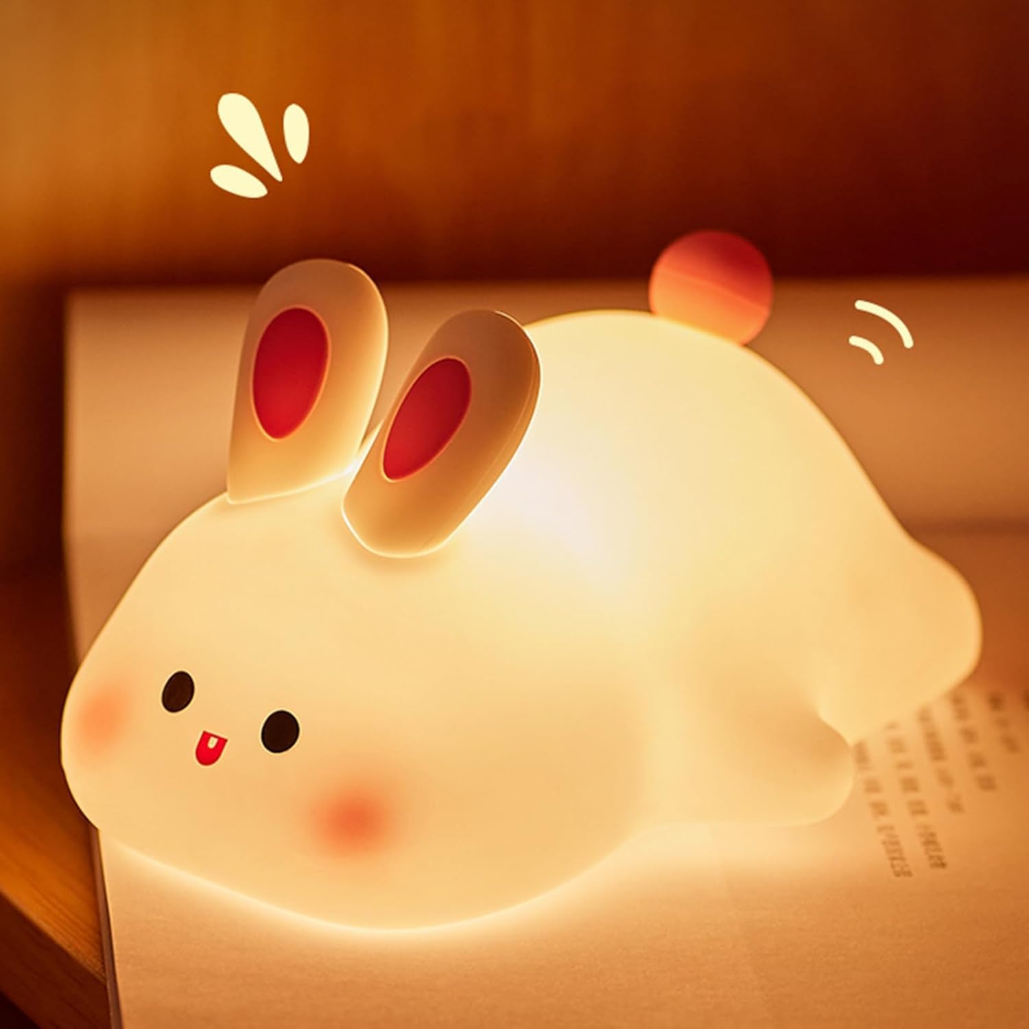 Duck LED Night Light for Kids | Touch Sensor 7-Color Changing Silicone Dodo Lamp | USB Rechargeable Baby Bedroom Night Lamp & Gift (Duck-Multi)