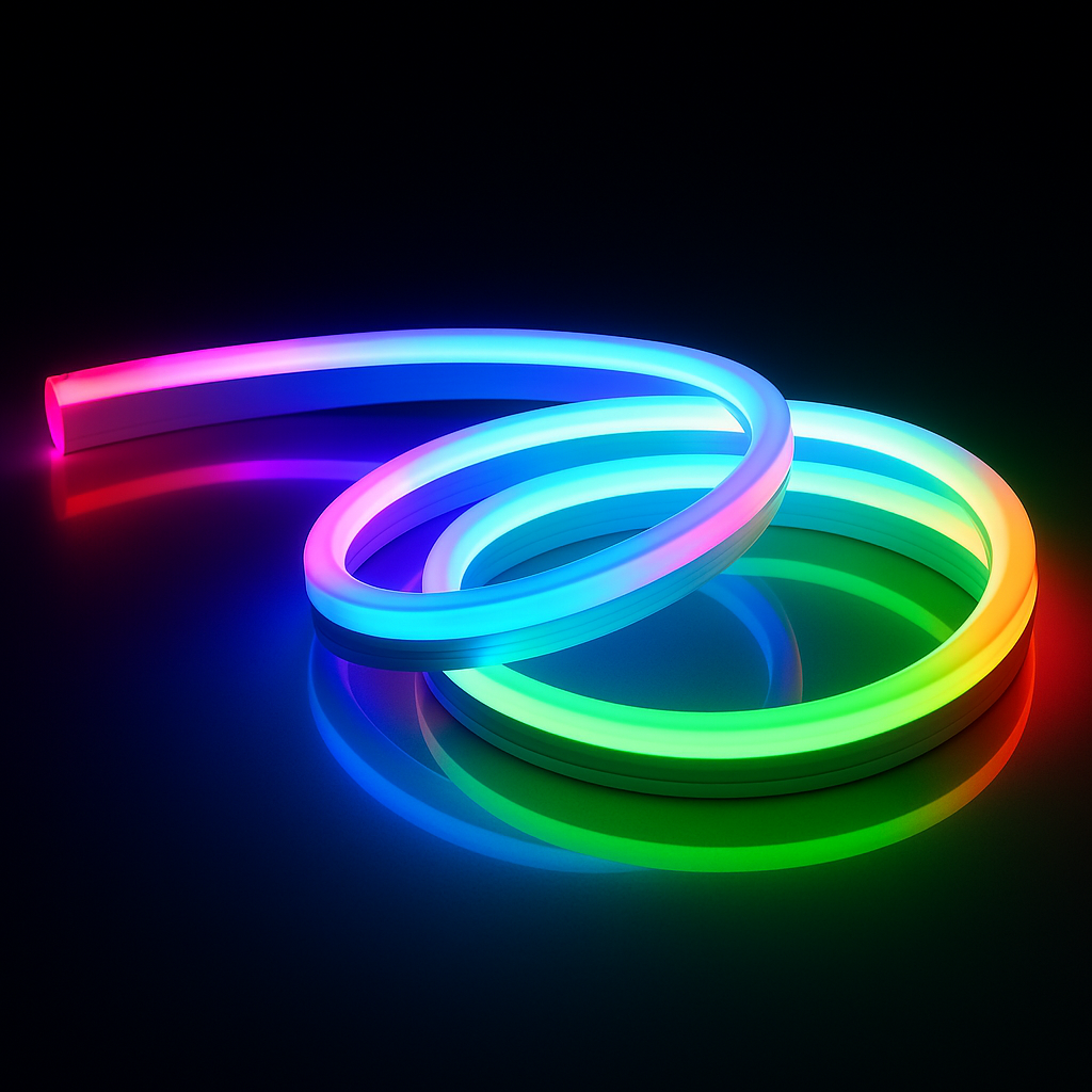 5 Meter Neon LED Strip with 12V Adapter – Waterproof, Flexible, Cuttable Rope Light for Indoor & Outdoor Wall Decoration, Custom Name Sign Lighting